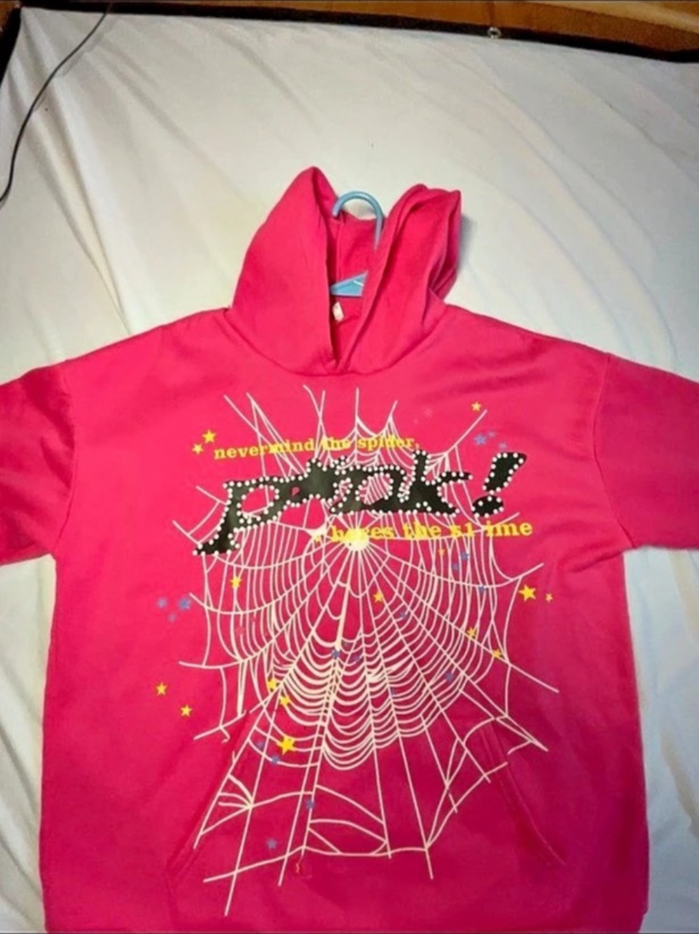 Sp5der Pink Punk Hoodie